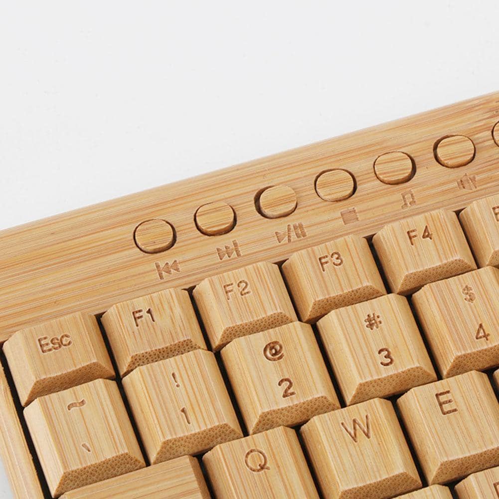 Rustic Keyboard Wooden Wireless Keyboard and Mouse Set | Free Shipping and 30-Day ...